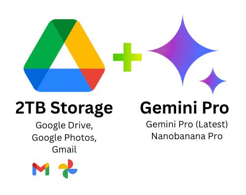 Gemini Pro + 5TB Google Drive